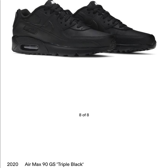 Nike Air Max 90 Triple Black GS - Picture 9 of 9